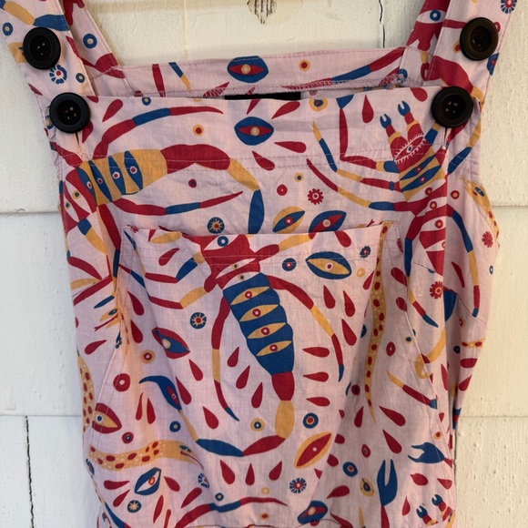 Nooworks Overalls in Scorpion Print Pink size Small - Picture 3 of 10